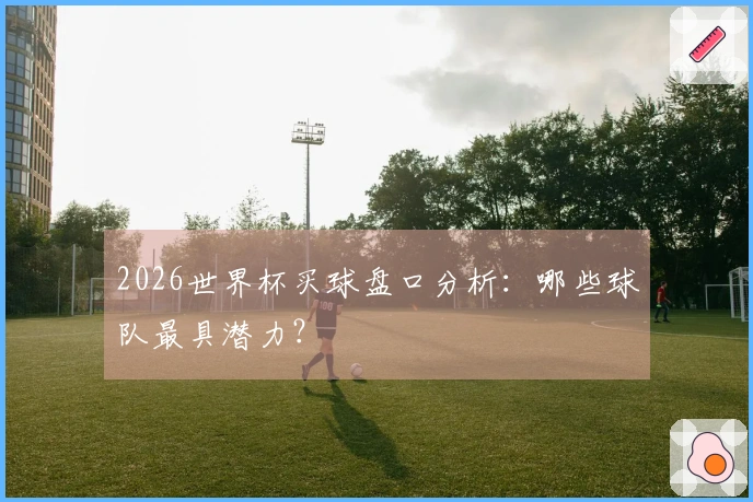 2026世界杯买球盘口分析：哪些球队最具潜力？