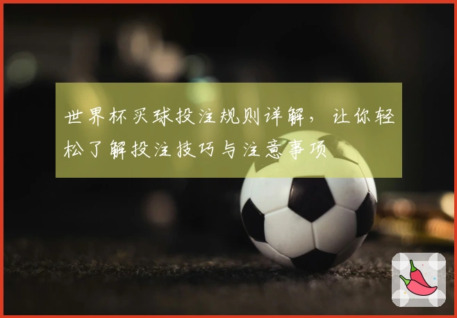 世界杯买球投注规则详解，让你轻松了解投注技巧与注意事项